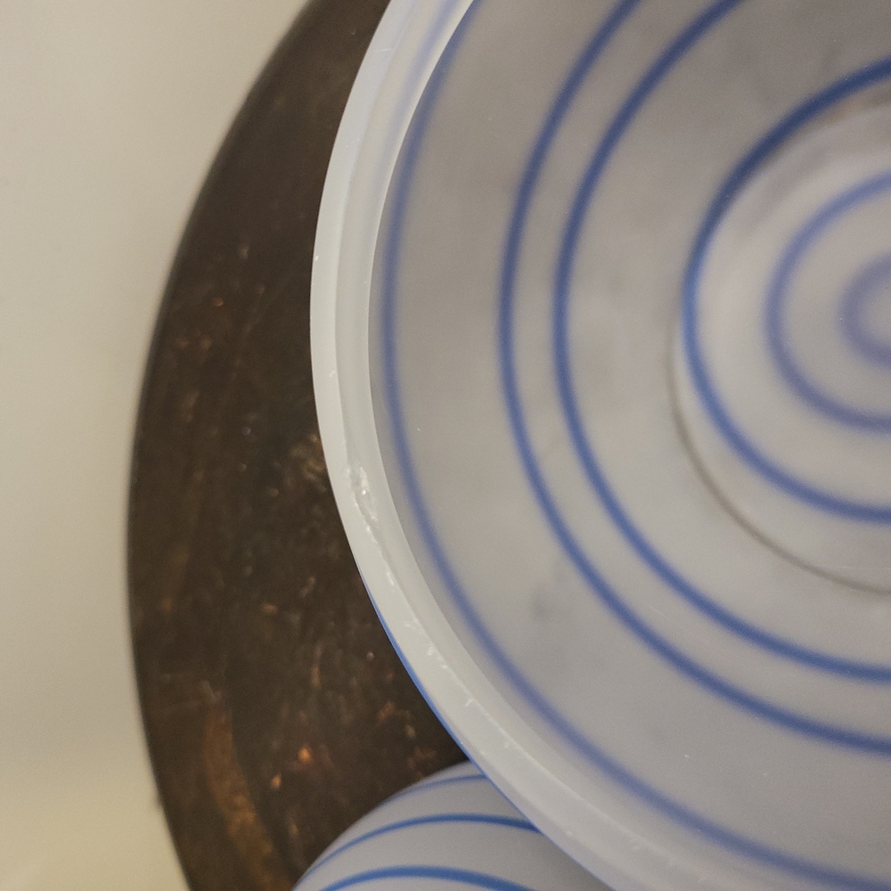 Vintage Empoli Swirl Frosted Bowl with Lid - Picture 7 of 12